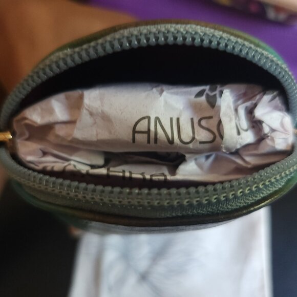 Anuschka Handpainted Leather Pouch Texas Longhorn Western NWT *LIVE SHOW listing - Picture 7 of 15